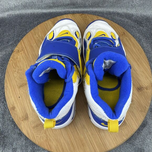 Nike Air Max Speed Turf Shoes Youth 4.5Y White Blue Yellow Training DZ4448-100 - Picture 5 of 10